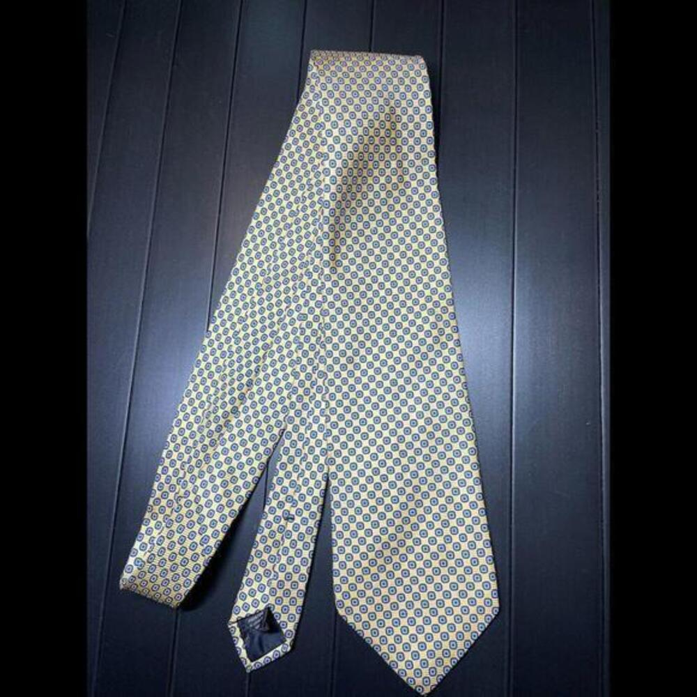 Brooks Brothers  Men's  Silk Neck‎ Tie Blue Yellow